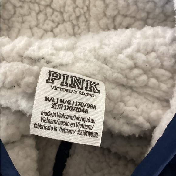 PINK Victorias Secret rain jacket, M/L, Navy Blue - Picture 3 of 3